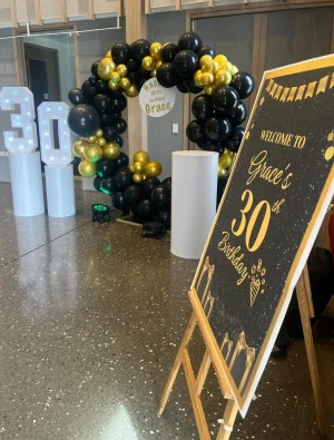 Black & Gold  Decor Birthday celebration